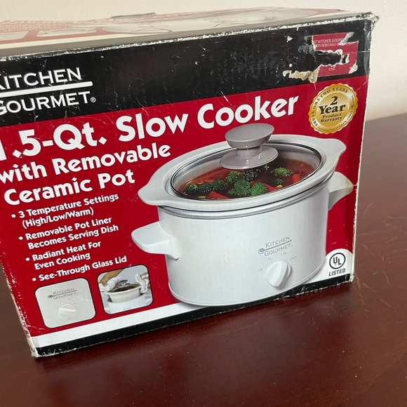 Kitchen Gourmet White Slow Cooker - Picture 5 of 5